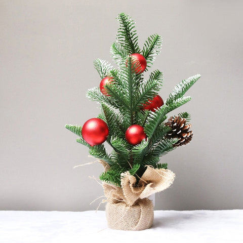 SYCT74 Christmas Decorations White PE Red Fruit Mini Christmas Tree, 40cm, 50cm