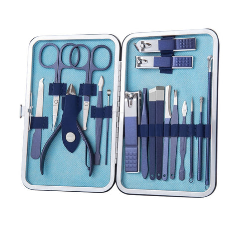 Stainless Steel Nail Clipper Set Nail Art Set Manicure Tools, 2 Sets 7 In 1, 2 Sets 10 In 1, 12 In 1, 18 In 1