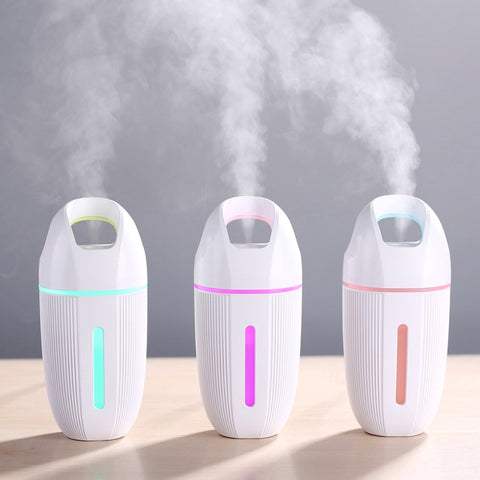 BD-MD1 Car Home USB Plug-In Air Purifier Colorful Lighting Humidifier, Pink, Blue, Green