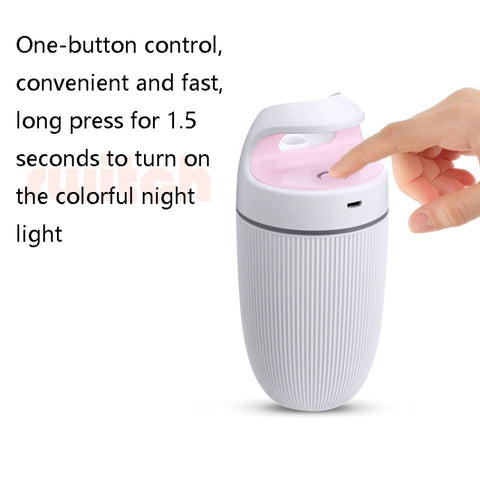 BD-MD1 Car Home USB Plug-In Air Purifier Colorful Lighting Humidifier, Pink, Blue, Green