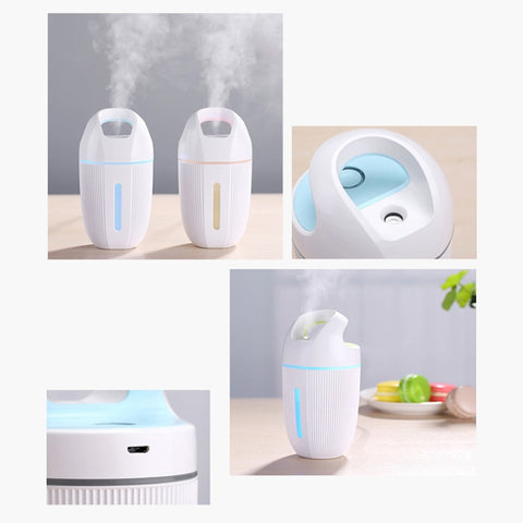 BD-MD1 Car Home USB Plug-In Air Purifier Colorful Lighting Humidifier, Pink, Blue, Green