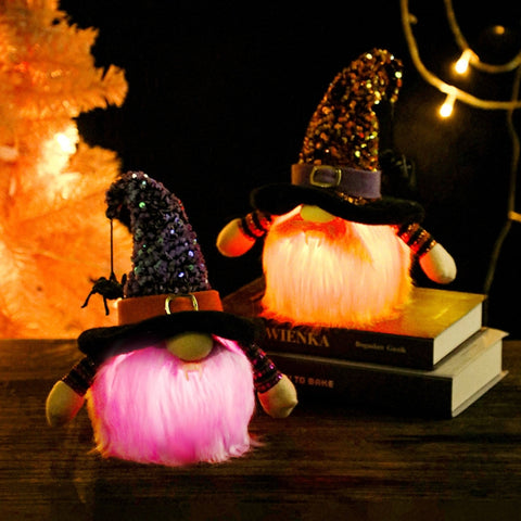 Halloween Decorative Supplies Shining Faceless Doll, Orange, Purple