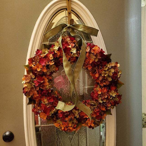 Hydrangea Wreath Door Hanging Artificial Flower Christmas Ornament, Size: 35cm, 30cm, 35cm