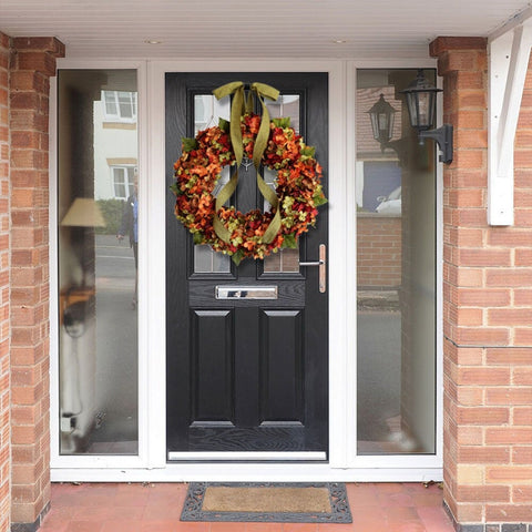 Hydrangea Wreath Door Hanging Artificial Flower Christmas Ornament, Size: 35cm, 30cm, 35cm