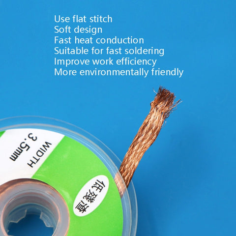 4 PCS Silk Wire Deficiency Tin With Low Residue Strip BGA To Remove Tin Welding Strip Electronic Maintenance Welding Material, CP-2015 2.0mm x 1.5m, CP-2515 2.5mm x 1.5m, CP-3015 3.0mm x 1.5m, CP-3515 3.5mm x 1.5m