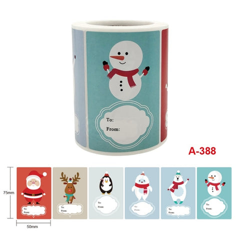 Christmas Gift Merchandise Decoration Sticker, A-388, A-389