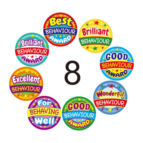 School Children Colored Round Award Stickers Gift Envelope Packaging Thank You Stickers, A-122 Stickers