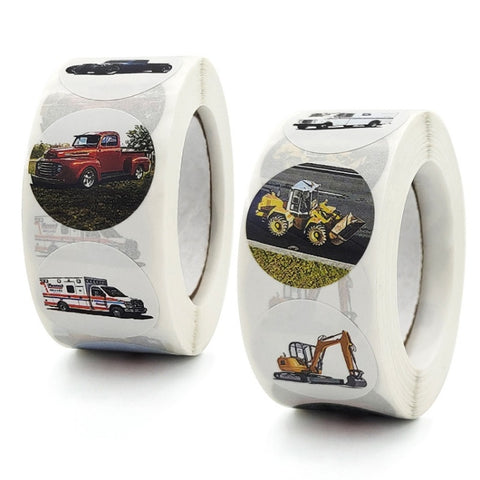 Children Cartoon Toy Car Stickers Student Reward Game Stickers, 2.5cm / 1 Inch
