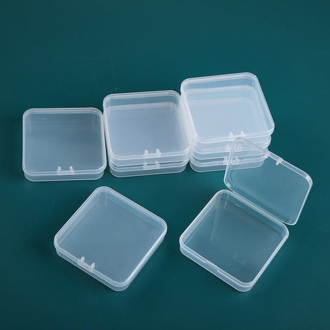 20 PCS Square Plastic Box With Cover Transparent Storage Box PP Parts Tool Box Electronic Component Accessories Box, 20 PCS Square