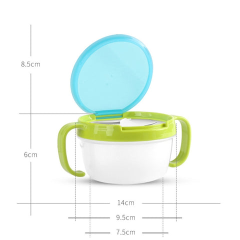 Baby Snacks Bowl Children Kids Food Storage Dishes Anti Spill 360 Rotate Baby Solid Feeding Plate Tableware Baby Feeding Stuff