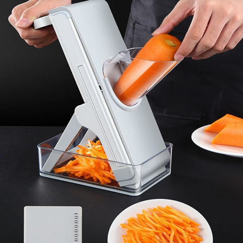 Hand Cutting Cutter Kitchen Lever Slicer Pressing Grater, Simple Gray, Simple Blue
