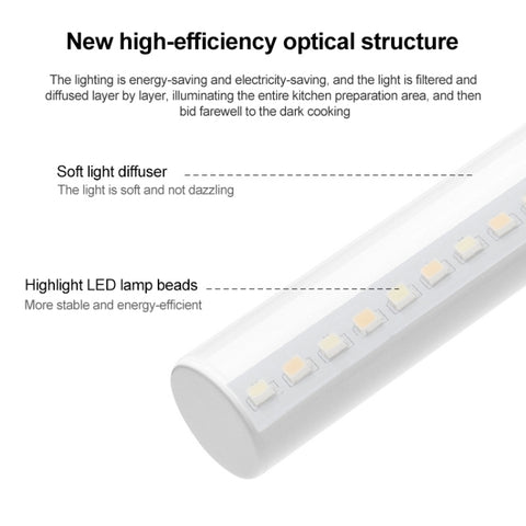 DMK-025 Smart Cabinet Lamp Kitchen Mirror Front Light, Touch + Human Body Induction, Hand Scan Timing, Hand Sweep Clock