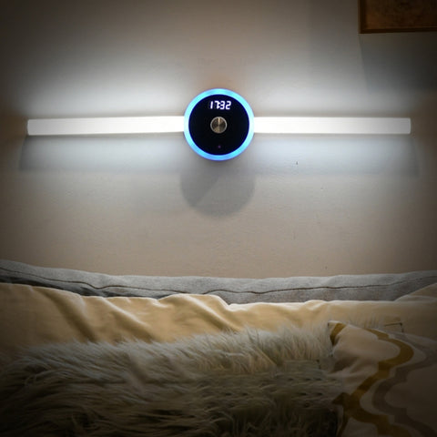 DMK-025 Smart Cabinet Lamp Kitchen Mirror Front Light, Touch + Human Body Induction, Hand Scan Timing, Hand Sweep Clock