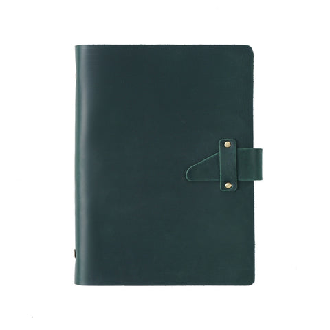 A5 Cowhide Retro Loose-Leaf Notebook Diary Office Business Simple Notepad Crazy Horse Leather Handbook, Brown, Ink Green, Blue, Black, Coffee, Wine Red, Purple