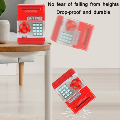 Password Safe Deposit Box Children Automatic Savings ATM Machine Toy, Black Red, White Blue, White Pink, Tyrant Gold, Silver, Red, Blue White, White Red, Rose Red, Panda, Reddish Black, Green, Red&Black