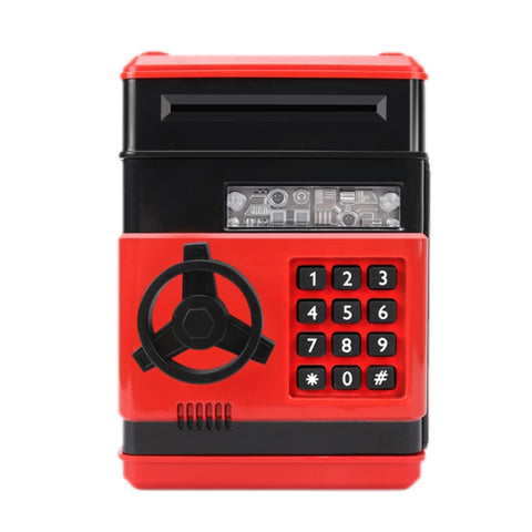 Password Safe Deposit Box Children Automatic Savings ATM Machine Toy, Black Red, White Blue, White Pink, Tyrant Gold, Silver, Red, Blue White, White Red, Rose Red, Panda, Reddish Black, Green, Red&Black