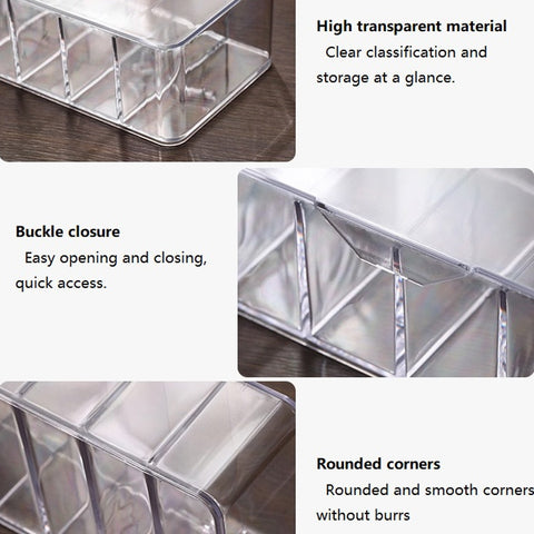 Dust Storage Line Box Hub Finishing Box Desktop Data Cable Storage Box, Specification: 8 Grid Basic, 8 Grid Basic, 8 Grid Increase, 8 Grid Increase With Cover