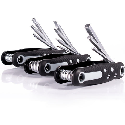 8 In 1 Bicycle Repair Portable Folding Allen Wrench, Phillips Slotted, Inner Hexagon, Torx