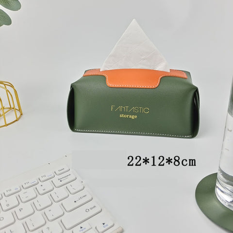 SJM0041 Car PU Paper Tissue Box Hotel Napkin Paper Box Toilet Paper Box