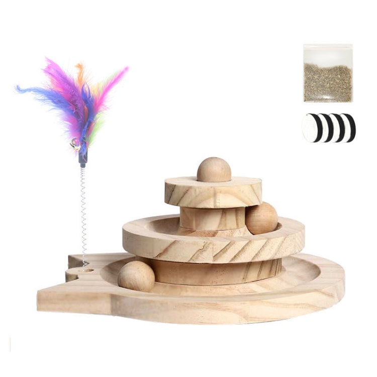 MZP01 Solid Wood Turntable Cat Toys Durable Funny Cat Stick Scratcher, Specification:, Double-layer Small, Three-layer Large, Two-layer Scratching Post, Mint Balls 2-layer Turntable, Mint Balls 3-layer Turntable, Mint Balls Pillar Turntable            ...