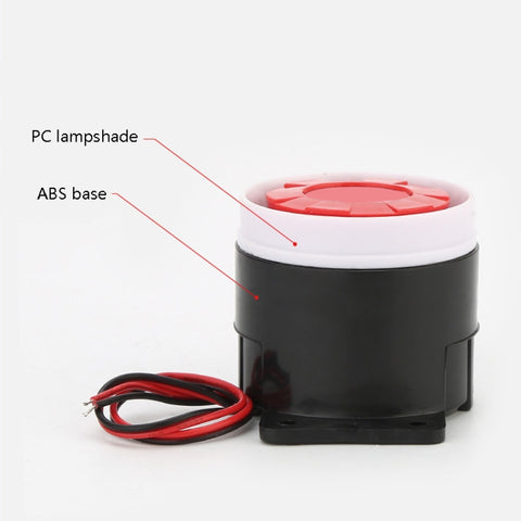 BJ-1K High-Decibel Active Buzzer Dual Audio Electronic Siren Alarm Wall-Mounted Anti-Theft Buzzer, Voltage:, 12V, 24V, BJ-1K 220V 120dB