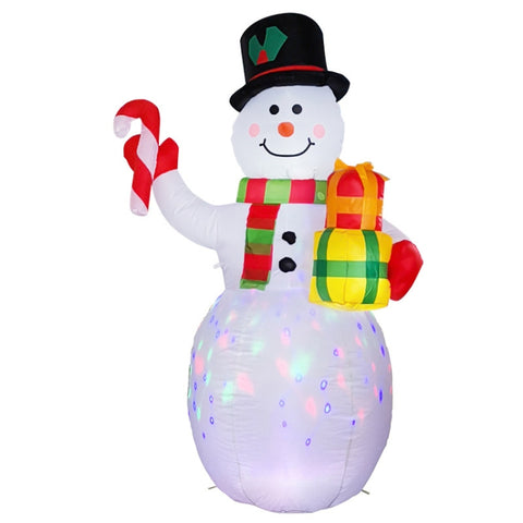 Santa Claus Christmas Tree Snowman Inflatable LED Luminous Christmas Ornaments,, US Plug