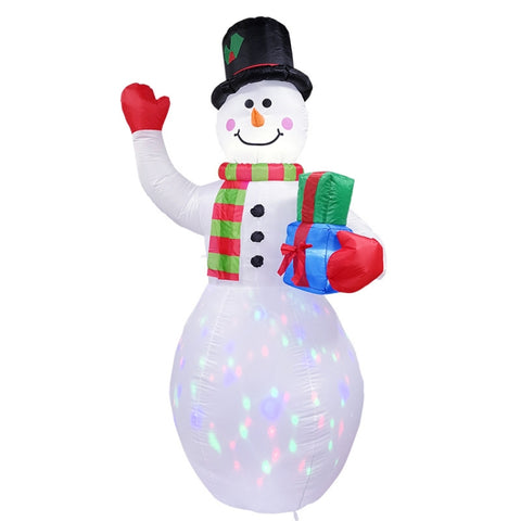 Santa Claus Christmas Tree Snowman Inflatable LED Luminous Christmas Ornaments,, US Plug