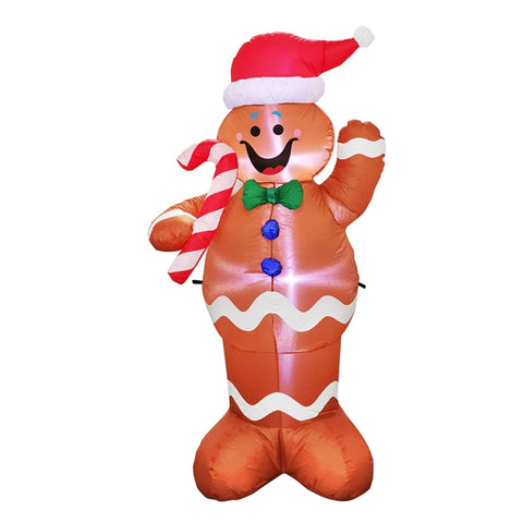Santa Claus Christmas Tree Snowman Inflatable LED Luminous Christmas Ornaments,, US Plug