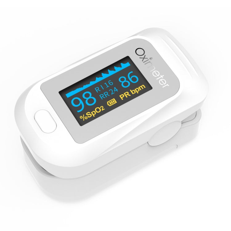 JZ-133R Finger Pulse Oximeter Finger-Type Blood Oxygen Saturation Monitor, Black, White