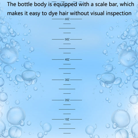 Hair Dyeing Hair Care Dry Cleaning Bottle Squeeze Transparent Rinse Scale Bottle Hairdressing Tools, Black, Blue, Pink