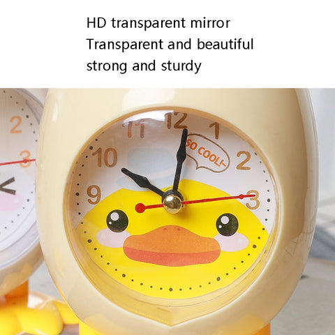 RP001 Cartoon Chicken Eggshell Chicks Alarm Clock Student Gift Children Bedroom Ornaments, White, Yellow