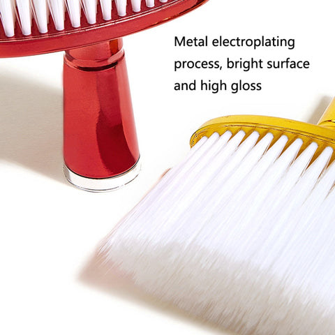 P6424 Hairdresser Sweeping Hair Brushes Hairdressing Nylon Soft Cleaning Brushes Home Hair Salons Shaving Broken Hair Brushes, Gold, Red, Blue, Silver