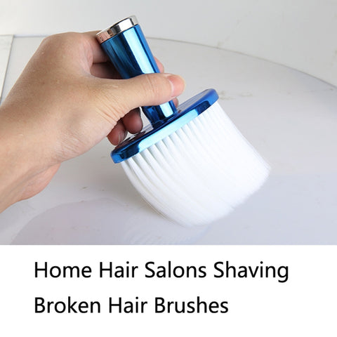 P6424 Hairdresser Sweeping Hair Brushes Hairdressing Nylon Soft Cleaning Brushes Home Hair Salons Shaving Broken Hair Brushes, Gold, Red, Blue, Silver