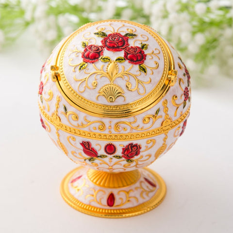 Metal Globe Ashtray With Lid Holiday Gift Tea Table Decoration, Golden Rose, Phnom Pencasting Castle, Silver Rose, Silver Castle, Silver Side White Red Rose, Silver Bay Blue Castle, Treasure Rose, Baolan Castle, Green Rose, Green Castle, Red Rose      ...