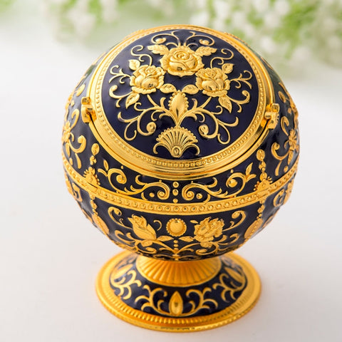 Metal Globe Ashtray With Lid Holiday Gift Tea Table Decoration, Golden Rose, Phnom Pencasting Castle, Silver Rose, Silver Castle, Silver Side White Red Rose, Silver Bay Blue Castle, Treasure Rose, Baolan Castle, Green Rose, Green Castle, Red Rose      ...