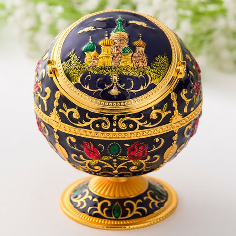 Metal Globe Ashtray With Lid Holiday Gift Tea Table Decoration, Golden Rose, Phnom Pencasting Castle, Silver Rose, Silver Castle, Silver Side White Red Rose, Silver Bay Blue Castle, Treasure Rose, Baolan Castle, Green Rose, Green Castle, Red Rose      ...