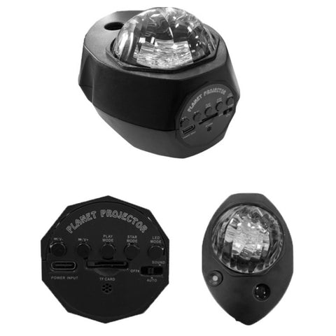 Planetary LED Aurora Bluetooth Projection Lights Remote Music Laser Lamp, 8W Black