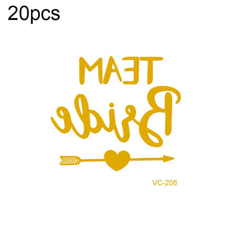 20 PCS Waterproof Bachelor Party Hot Stamping Wedding Bridal Tattoo Stickers, VC-204, VC-205, VC-206, VC-207, VC-208, VC-209, VC-210, VC-211, VC-212, VC-213, VC-214, VC-215, VC-216, VC-217, VC-218, VC-227, VC-228, VC-229, VC-230, VC-231, VC-232, VC-233...