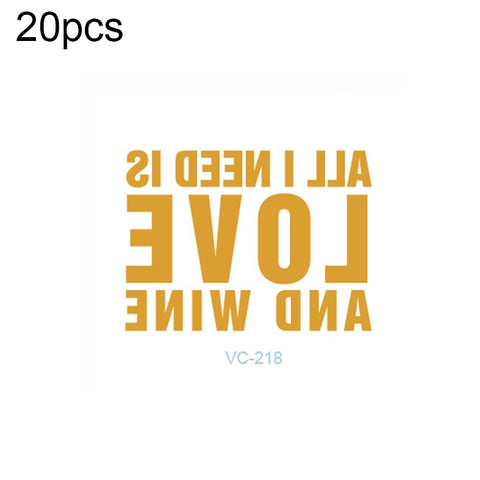 20 PCS Waterproof Bachelor Party Hot Stamping Wedding Bridal Tattoo Stickers, VC-204, VC-205, VC-206, VC-207, VC-208, VC-209, VC-210, VC-211, VC-212, VC-213, VC-214, VC-215, VC-216, VC-217, VC-218, VC-227, VC-228, VC-229, VC-230, VC-231, VC-232, VC-233...