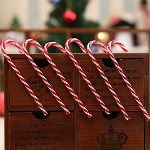 6 PCS / Pack Christmas Decorations Christmas Candy Cane Christmas Tree Ornaments, Candy Cane