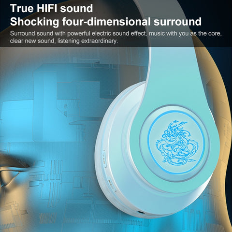 B39 Wireless Bluetooth Headset Subwoofer With Breathing Light Support TF Card