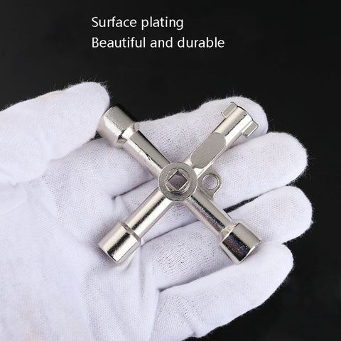 Elevator Water Meter Valve Cross Key Inner Triangle Wrench, Style: A Black, A Black, A Blue, B Silver, D Silver Center Six-side/Square Hole, E Silver, F Silver, D Silver Center Double-sided Square Hole