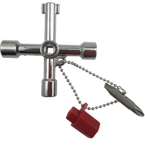 Elevator Water Meter Valve Cross Key Inner Triangle Wrench, Style: A Black, A Black, A Blue, B Silver, D Silver Center Six-side/Square Hole, E Silver, F Silver, D Silver Center Double-sided Square Hole