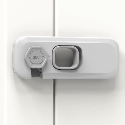 Children Anti-pinch Hand-opening Door Safety Lock, Light Gray, Green