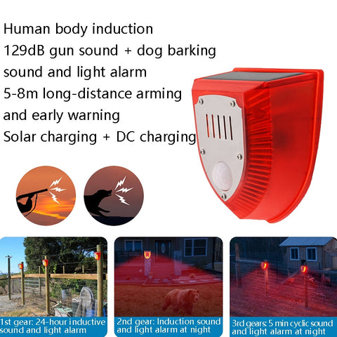 N911M Solar Animal Repeller Outdoor Sound And Light Alarm, with Induction, Timing Model