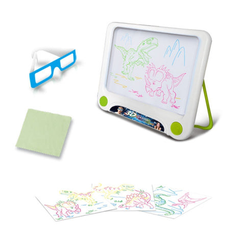 Multifunctional Luminous 3D Children Drawing Board, Without Watercolor Pen, Style:, 3D Space, 3D Dinosaur, 3D Ocean, Luminous Space, Luminous Ocean, Luminous Dinosaur