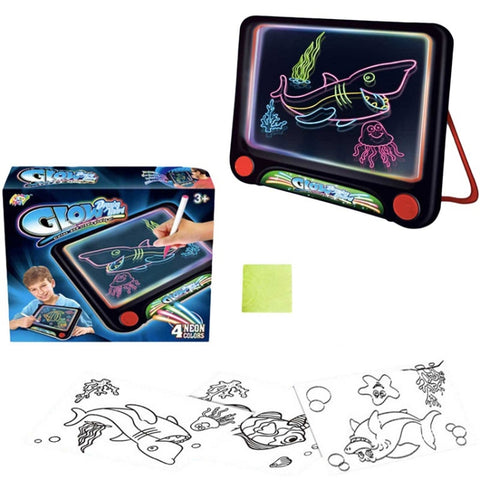 Multifunctional Luminous 3D Children Drawing Board, Without Watercolor Pen, Style:, 3D Space, 3D Dinosaur, 3D Ocean, Luminous Space, Luminous Ocean, Luminous Dinosaur