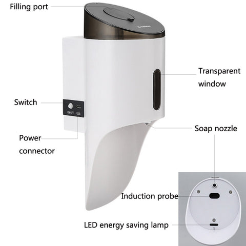 Greatmay GM-TS2008 Automatic Sensor Soap Dispenser Wall-Mounted Hand Washing Machine, GM-TS2008