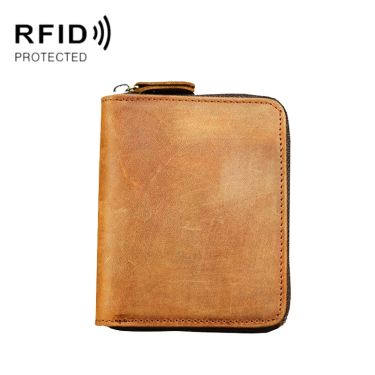 9039 RFID Antimagnetic Leather Zipper Wallet, Vertical 2, Vertical 3, Horizontal 3, Horizontal 4