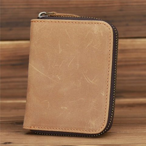 9039 RFID Antimagnetic Leather Zipper Wallet, Vertical 2, Vertical 3, Horizontal 3, Horizontal 4